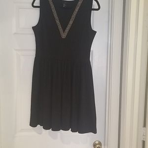 H&M embellished fit and flare dress